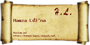 Hamza Léna névjegykártya